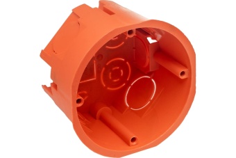 Подрозетник для сплошных стен (68х45, IP 30), оранжевый, негорючий, ПВ-0 (С3М2 Нг Евро)